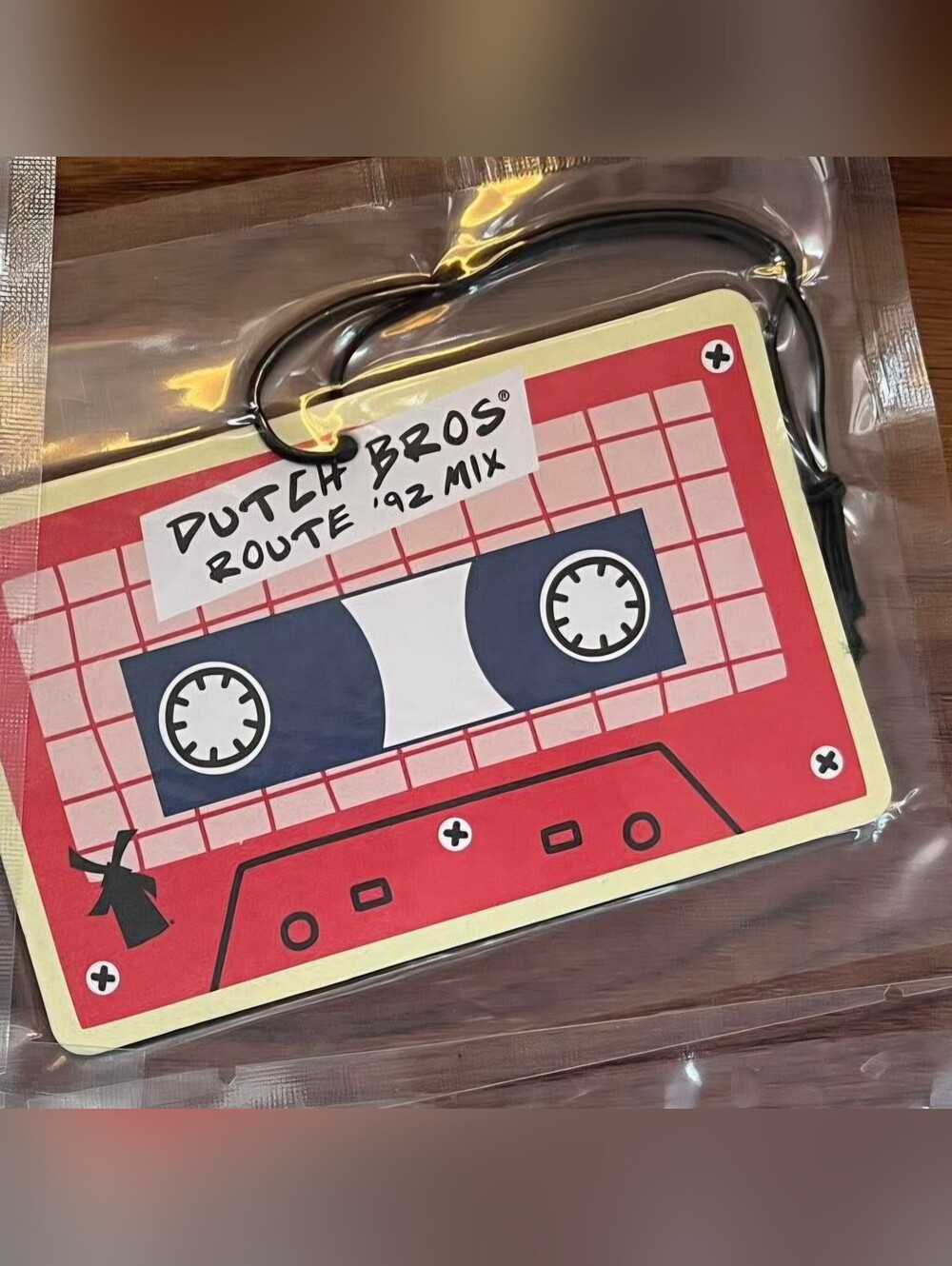 1 💫Dutch Bros Limited Edition Vintage Cassette Tape AirFreshener Red& Navy Nwt✨